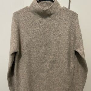 Cozy Women's Tan Turtleneck Sweater